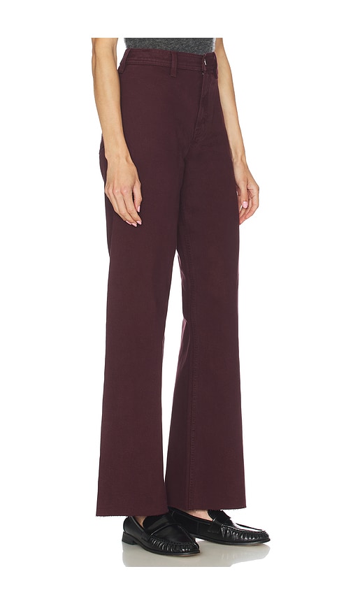 Pistola Penny High Rise Wide Leg Jeans In Burgundy