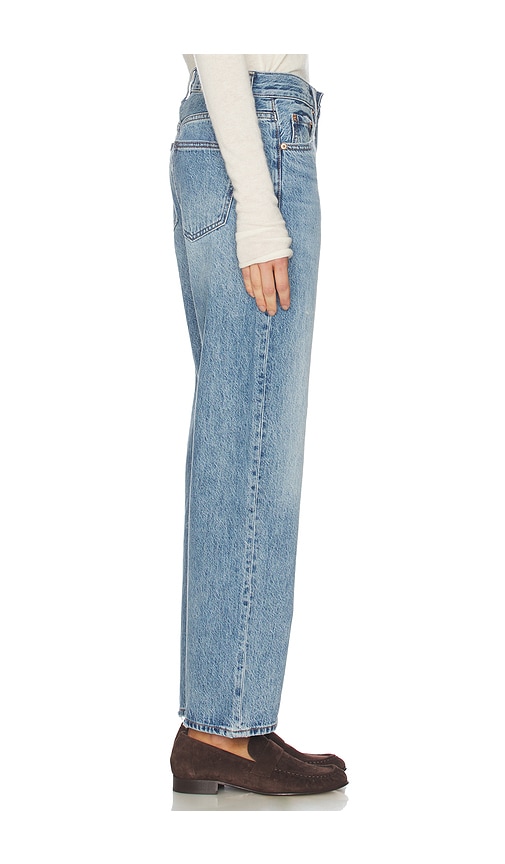  Pistola Lexi Mid Rise Bowed Straight Jeans In Blue. Size 30. Also In 31, 32, 33, 24, 25, 26, 27, 28, 29. 