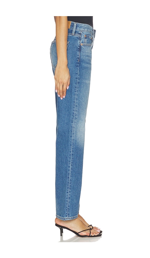  Pistola Issa Mid Rise Relaxed Straight Jeans In Blue. Taglia 24. Also In 25, 26, 27, 28, 29, 30, 31. 