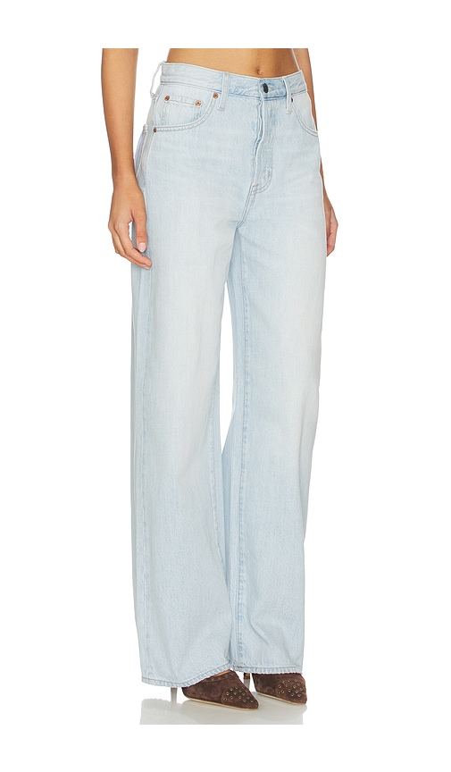  Pistola Tate High Rise Bowed Wide Leg Jeans In Blue. Taglia 24. Also In 25, 26, 27, 28, 29, 30, 31, 32, 33. 