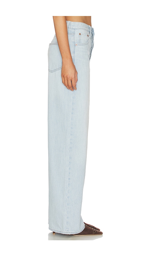  Pistola Tate High Rise Bowed Wide Leg Jeans In Blue. Taglia 24. Also In 25, 26, 27, 28, 29, 30, 31, 32, 33. 