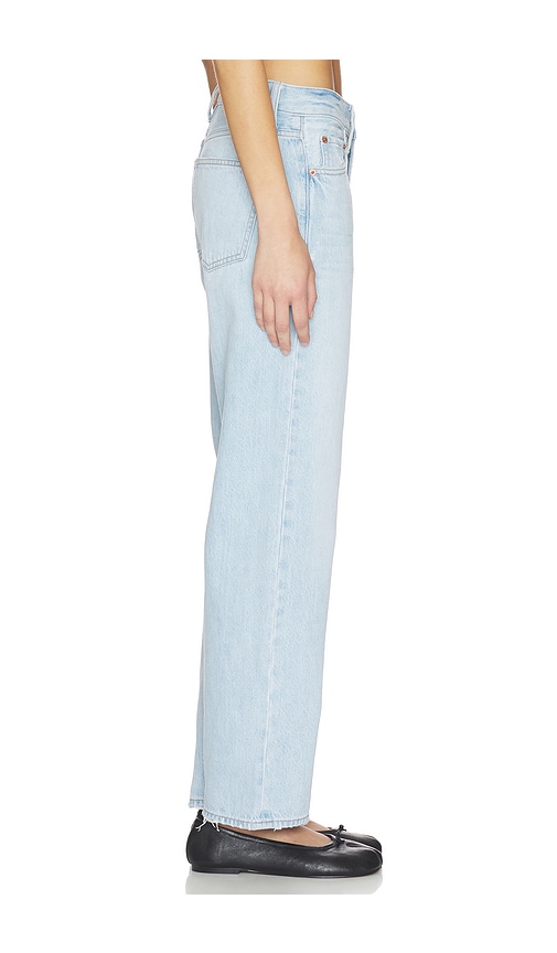  Pistola Lexi Mid Rise Bowed Straight Jeans In Blue. Size 23. Also In 24, 25, 26, 27, 28, 29, 32, 33. 