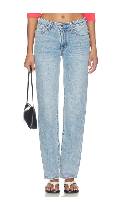 PISTOLA Aleks High Rise Straight Long Jeans