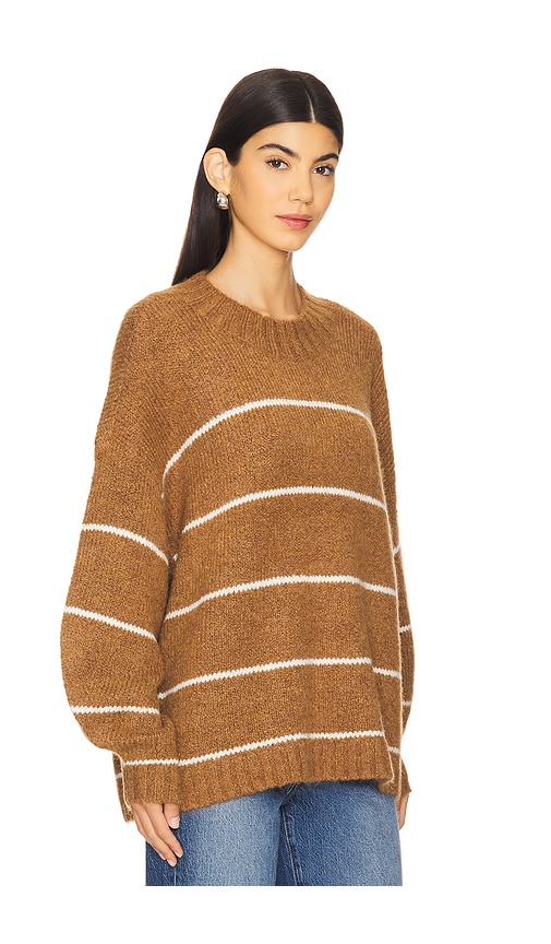 Shop Pistola Carlen Sweater In Caramel & White Stripe