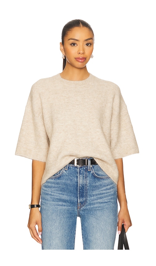 Shiloh Boxy Crewneck Sweater in Beige. - size L (also in M, S, XL, XS) - PISTOLA - Modalova