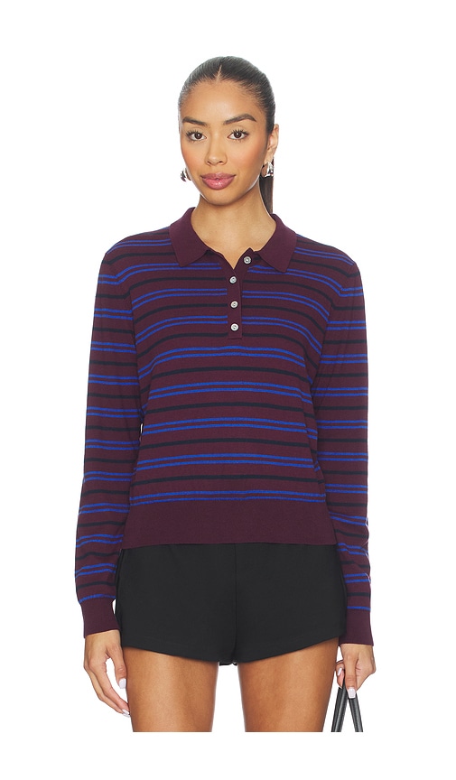 Pistola Greta Long Sleeve Polo Sweater In Multi