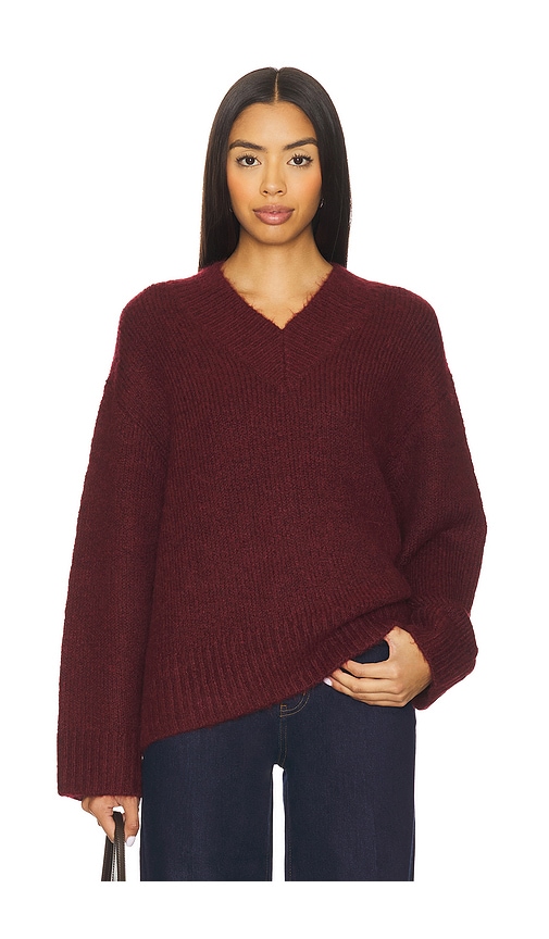 PISTOLA Talia Chunky V-Neck Long Sleeve Sweater