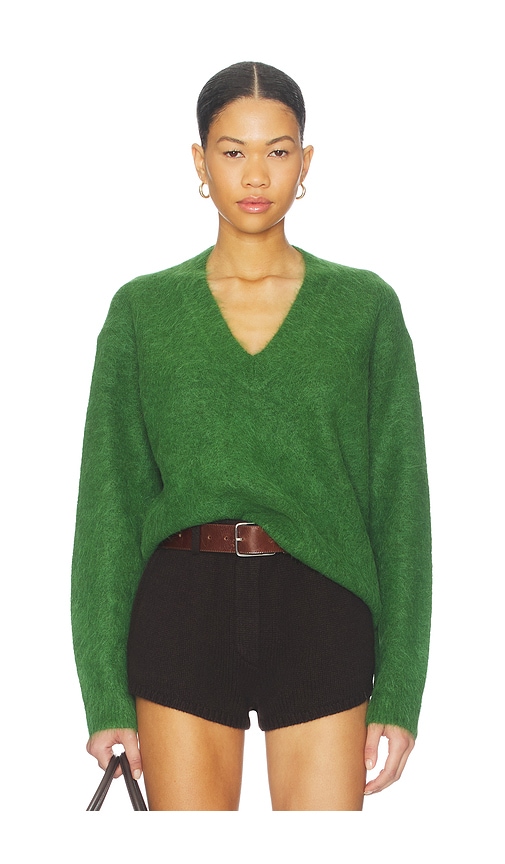 Pistola Kit V Neck Pullover Sweater In Green
