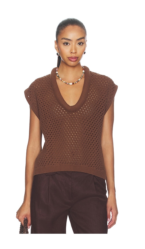 PISTOLA Beck Open Knit Cropped Sweater
