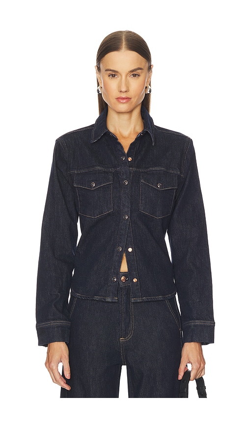 PISTOLA Thea Shrunken Denim Shacket