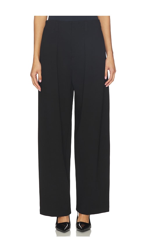 Pistola Eden Pleated Ponte Trouser In Black