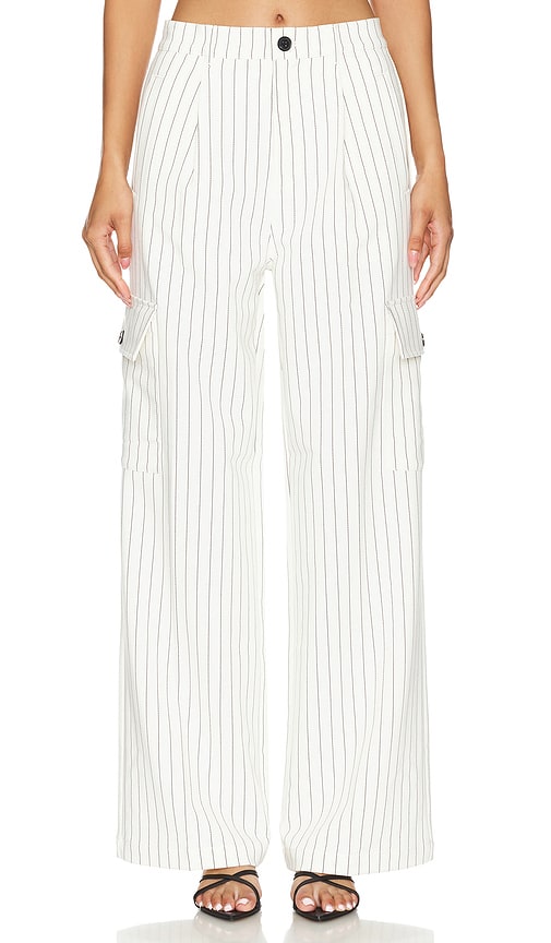 Shop Pistola Brynn Pant In Le Blanc Pinstripe