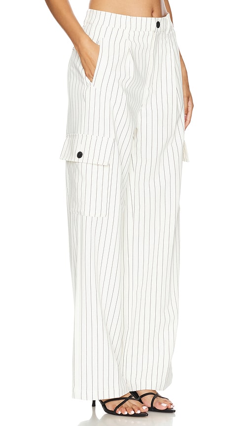 Shop Pistola Brynn Pant In Le Blanc Pinstripe