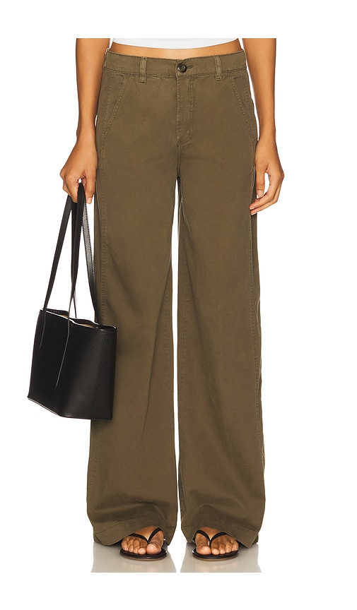 Pistola Jadyn Seamed Low-slung Palazzo Pants In Green