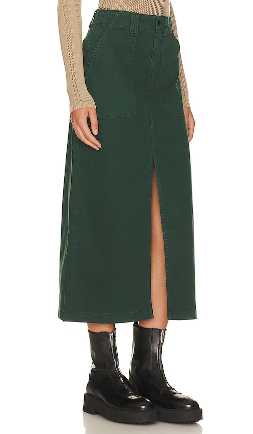 Shop Pistola Pamela Utility Midi Skirt In Dark Green