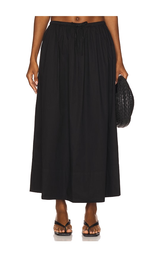 Noelle Poplin Maxi Skirt in Black. - size XL (also in L, M, S, XS)