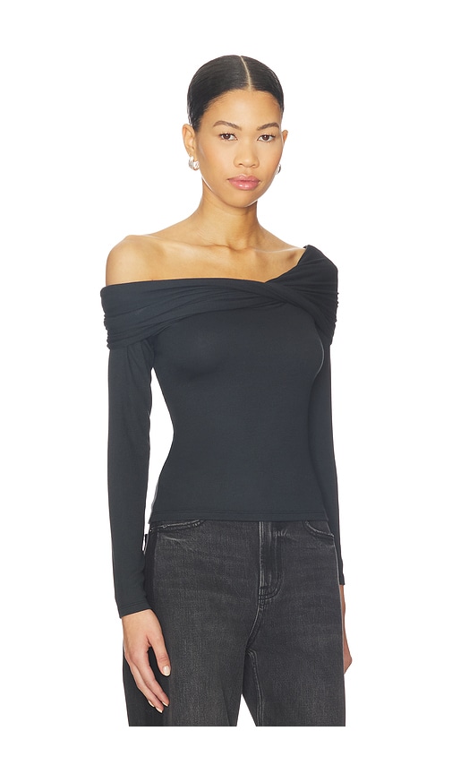 Pistola Lyra Off Shoulder Top In Brown