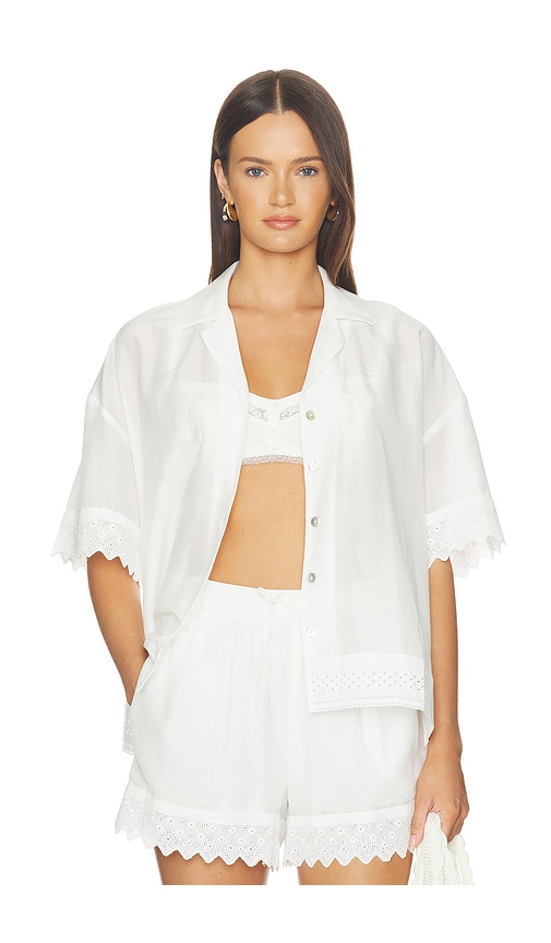 PISTOLA Maliah Silk Blend Camp Shirt