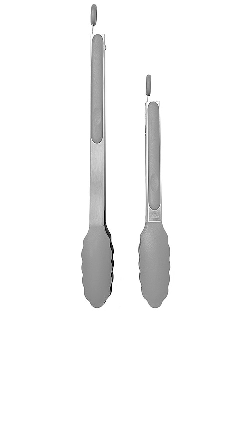 Shop Public Goods Stainless Kitchen Tongs Set In Grey