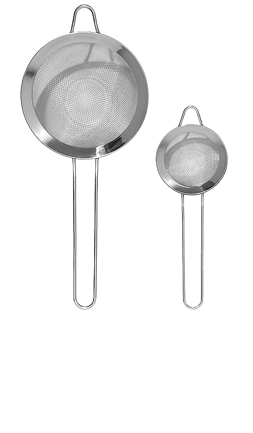 Public Goods Stainless Strainers Set In Metallic Silver