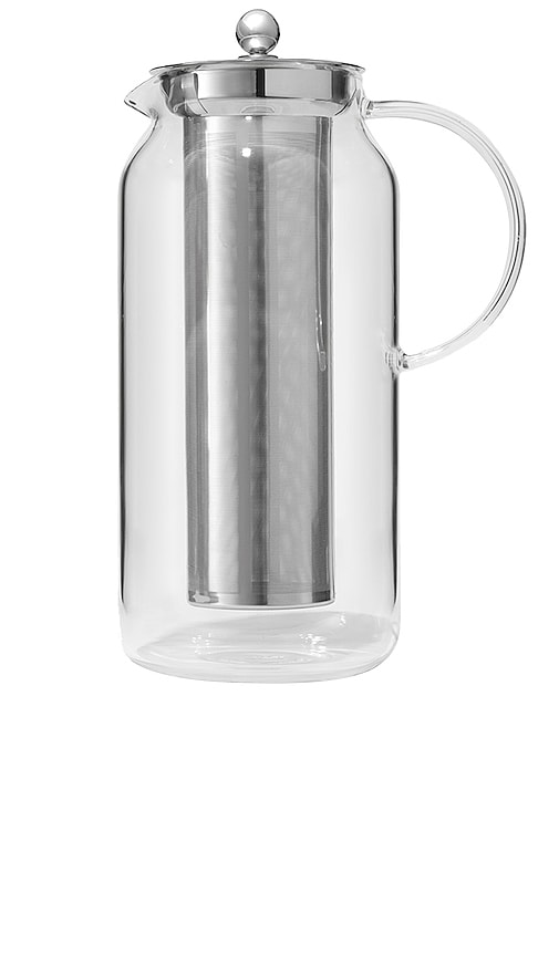 Public Goods Glass Infuser Pitcher In Metallic Silver