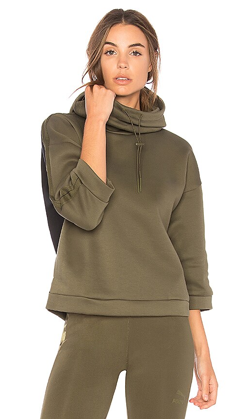 olive puma hoodie