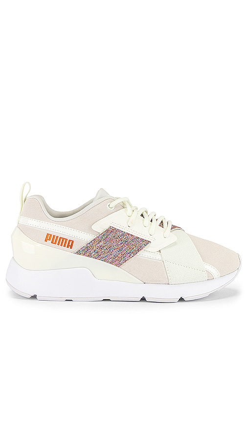 puma muse white sneakers