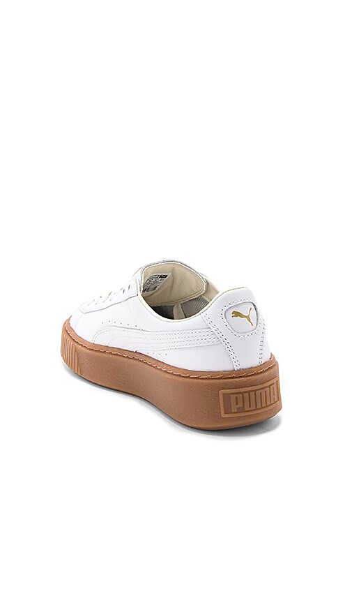 puma basket platform white
