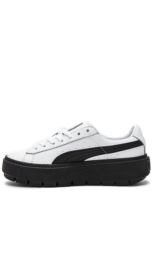 puma platform trace white