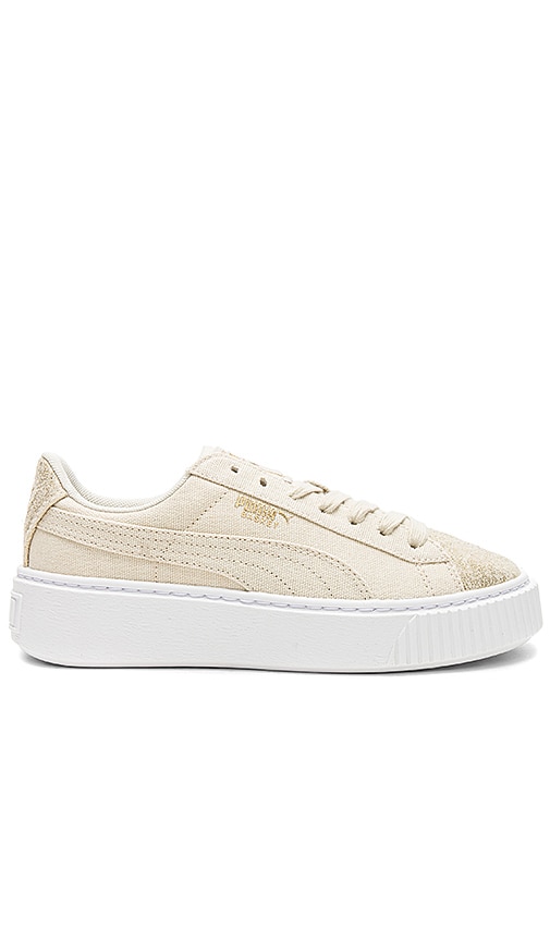 Puma Basket Platform Canvas Sneaker in 