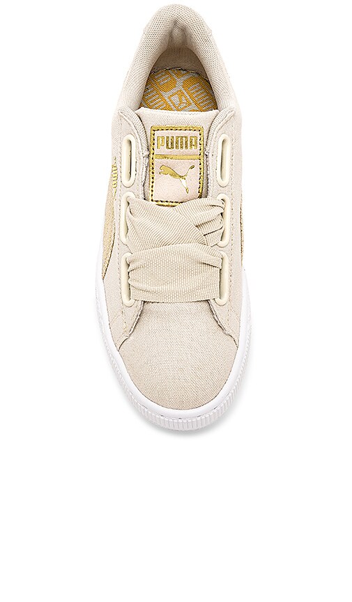 puma basket heart canvas sneaker