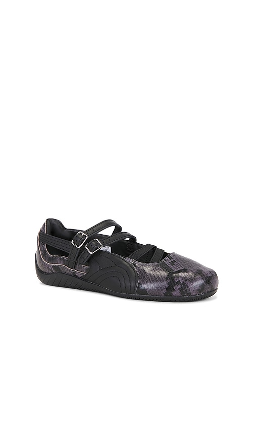 Puma Cool Dark Grey Speedcat Snake Print Ballet Flats-like Sneakers In Black