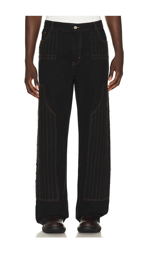 Pas Une Marque Distressed Patch Carpenter Pants | Thumbnail 6