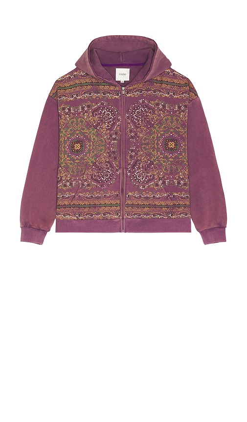 SWEAT À CAPUCHE AVEC GLISSIÈRE MOTIF en . Taille M. Also en S - Found - Modalova