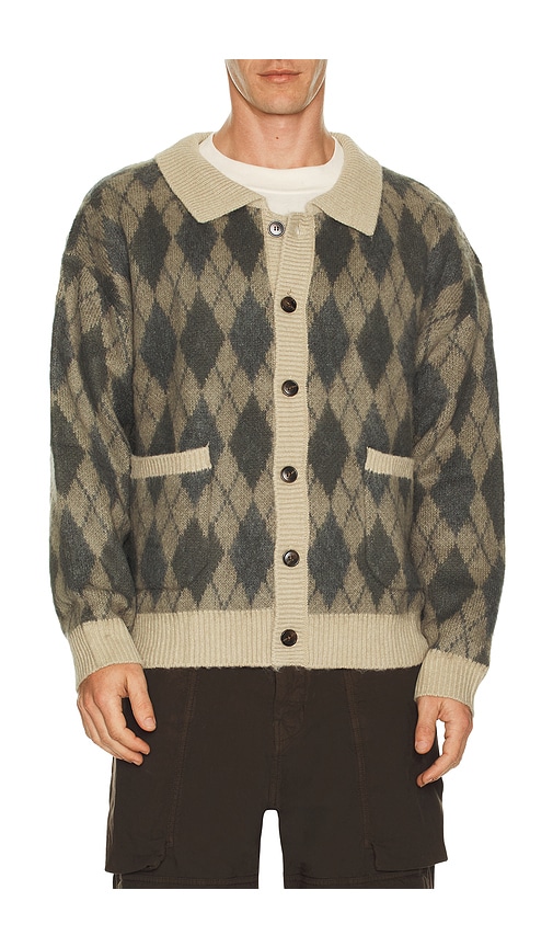 Found Wool Blend Argyle Sweater