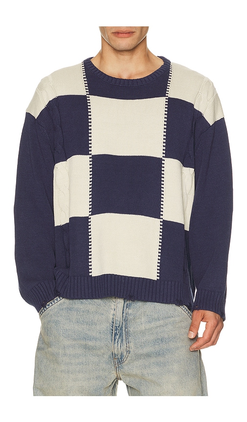 Found Checkered Fisherman Sweater