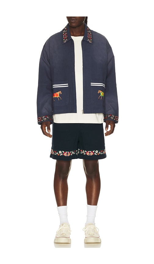  Found Horse Equine Work Jacket In Navy. Size M. Also In L, Xl/1x. 