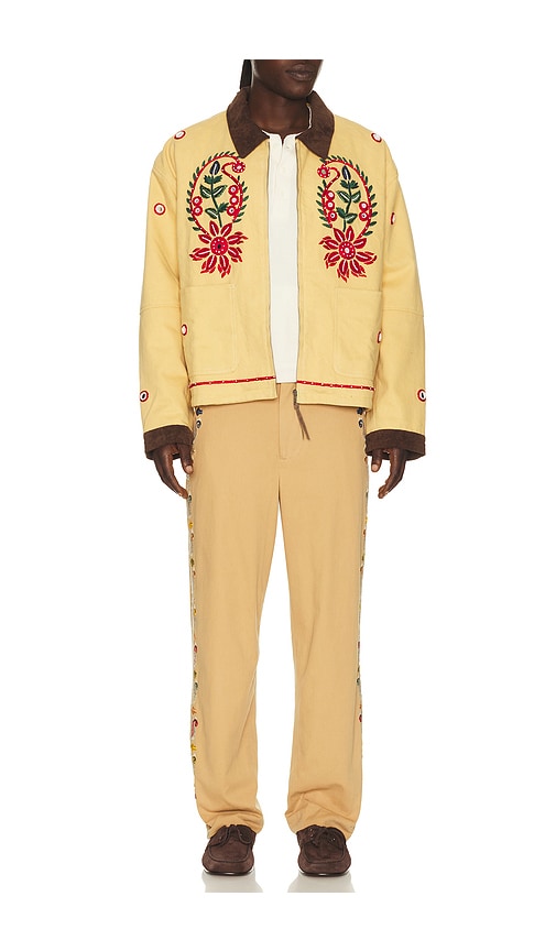  Found Hand Embroidered Paisley Motif Work Jacket In Beige. Size M. Also In Xl/1x. 