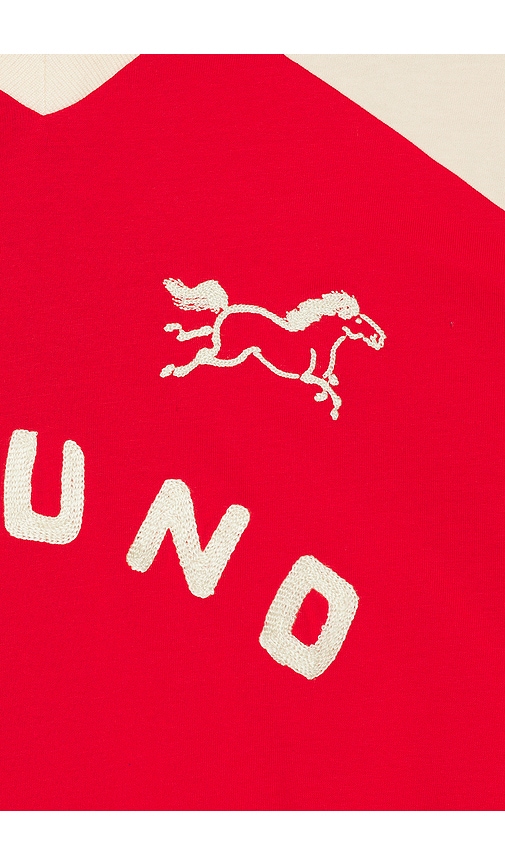  Found Goji Red Collar Print Jersey In Red. Size S. Also In Xl/1x, Xxl/2x. 