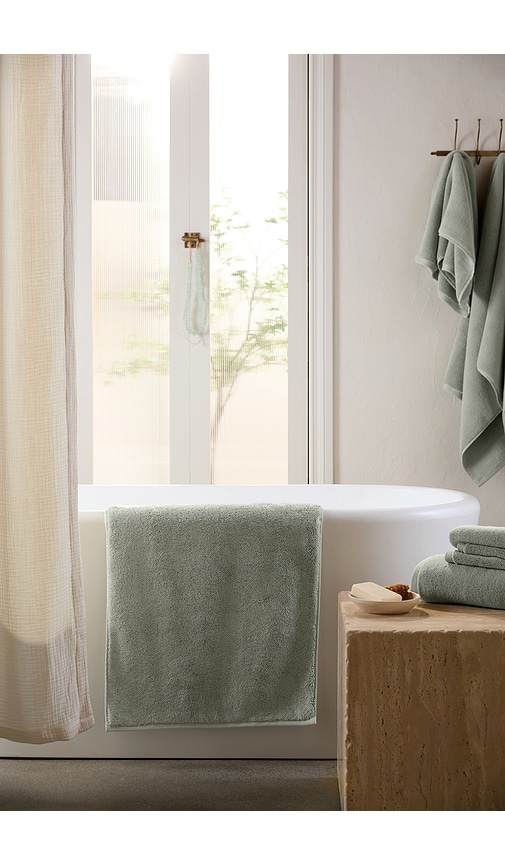  Parachute Premium Plush Bath Towel In Sage. 