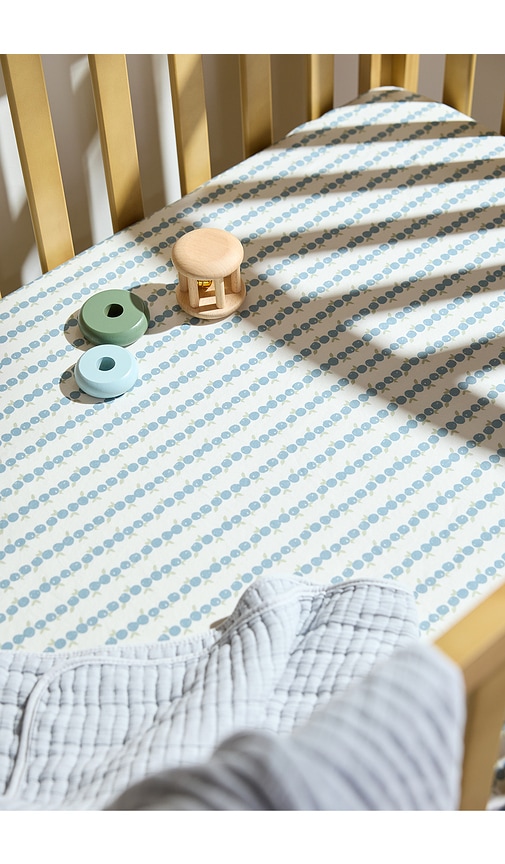  Parachute Percale Crib Sheet In Blue. 