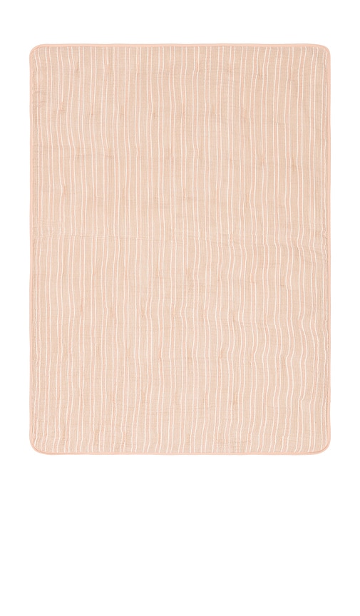 Parachute Organic Cloud Cotton Stripe Toddler Quilt In Neutral