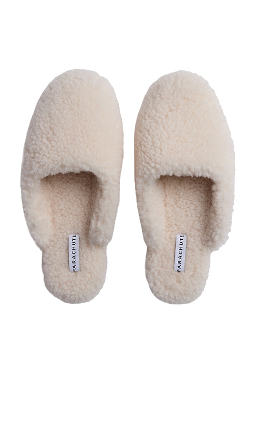 Parachute Shearling Wool Slippers in Nautral