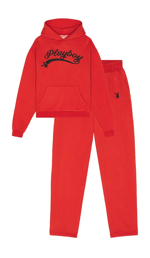 Playboy Logo Hoodie and Sweatpant Set