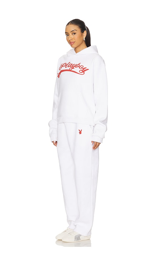  Playboy Conjunto De Sudadera Con Capucha Y Pantalón Deportivo Logo En Color Blanco Talla L  (también En M, S, Xl/1x). 