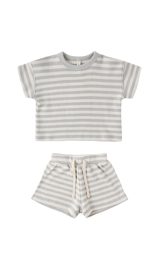 QUINCY MAE Waffle Tee & Short Set