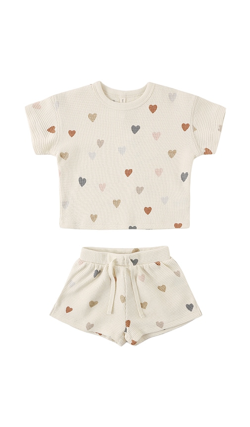 QUINCY MAE Waffle Tee & Short Set