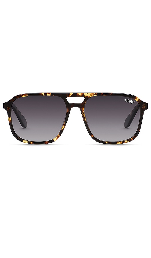 Quay Australia Ttyl 40mm Square Sunglasses in Gold /Brown