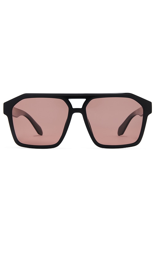 Shop Quay Soundcheck Polarized Sunglasses In Black & Apricot