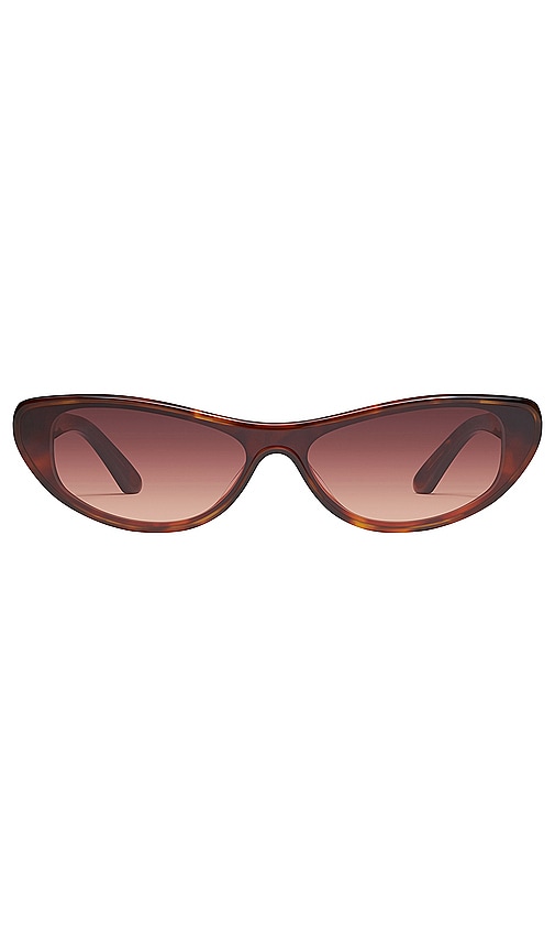 Shop Quay X Guizio Slate Cat Eye Sunglasses In Brown Tort & Dark Brown
